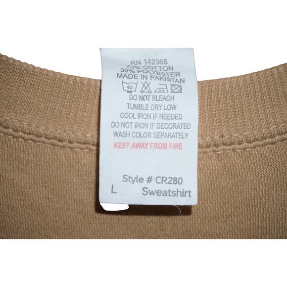 Doja Cat The Scarlet Tour Crewneck Sweatshirt L Beige Concert Spider Graphic - Picture 2 of 3